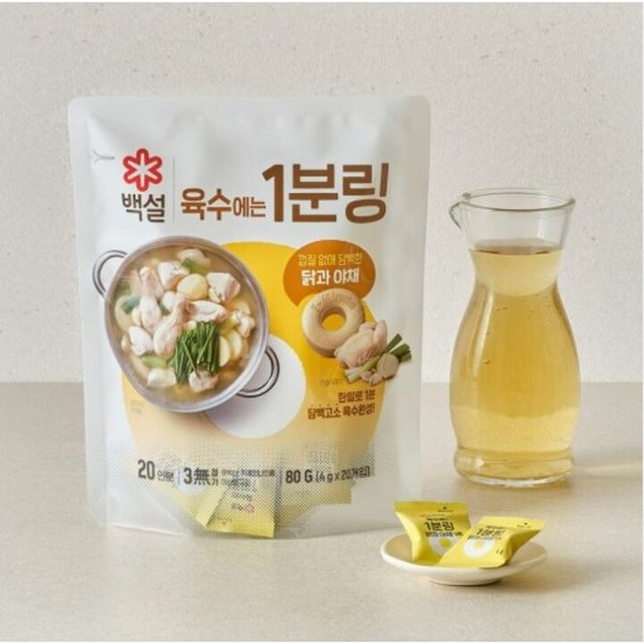 (신세계의정부점)CJ 백설/육수에는 1분링 닭과 야채 80g