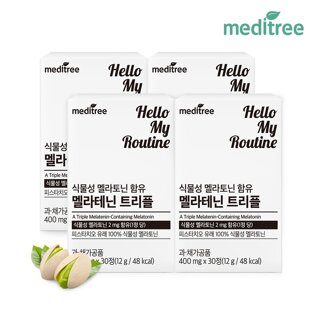 메디트리 식물성 멜라토닌 함유 멜라테닌 트리플 4박스