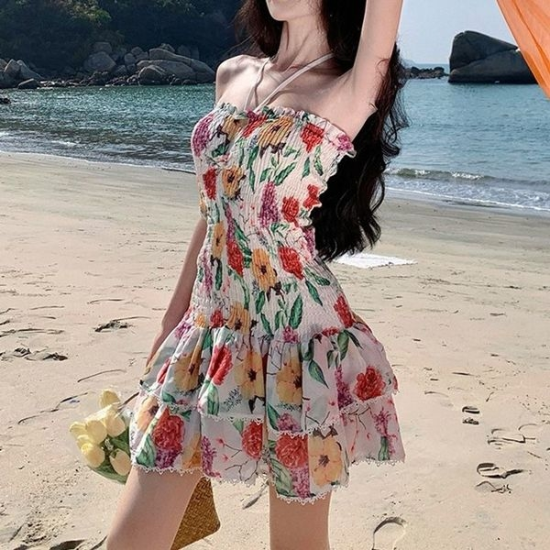 코코비치 휴양지 원피스 나시 여자 여름 룩 봄 K1242 휴양지룩