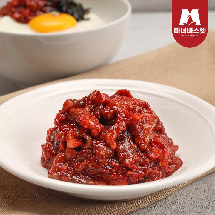 [마녀바스켓] 밥반찬 밥도둑 쫄깃 오징어젓500g+낙지젓500g