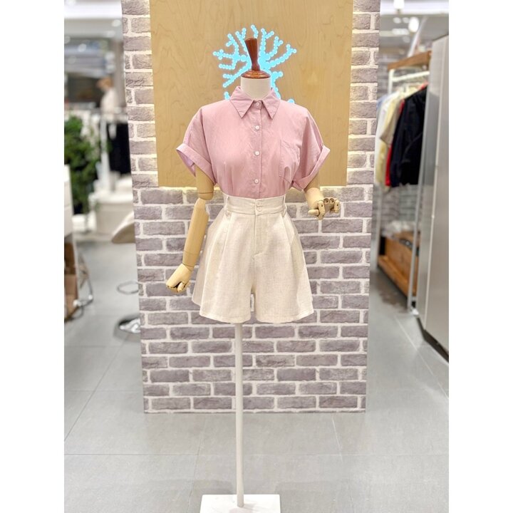 (신세계마산점)드롭 숄더 슬리브리스 셔츠 (LC41F7NB009X)