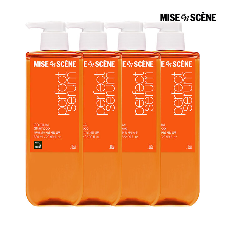NEW 미쟝센 퍼펙트 오리지널 세럼 샴푸 680ml 4개