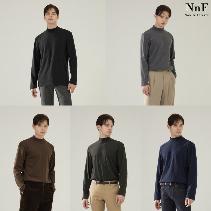 (남성) NNF 23FW 기모 모크넥 티셔츠 5종 