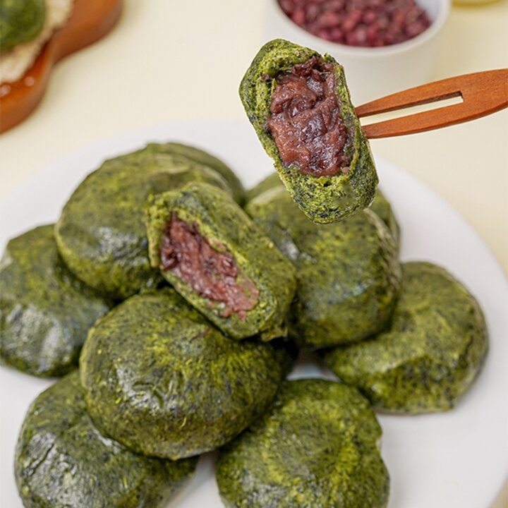 [푸드맛남] 강원도 정선 수리취 찹쌀떡 1.5kg 30개 (선물상자)