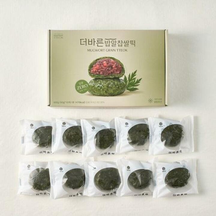 더바른 저당 밥알찹쌀떡 600g+600g  개별포장