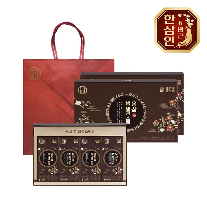 [농협홍삼] 한삼인 홍삼 밤양갱스틱 30g 20포 2세트+쇼핑백