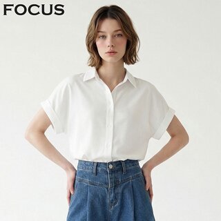 [포커스] 베이직 실키 롤업 블라우스_VF6M1BL5231
