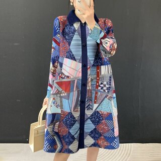 플라라 (88까지)플리츠시티패턴자켓