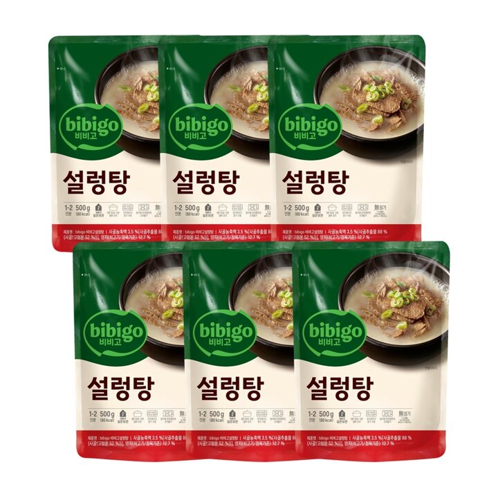 CJ 비비고 설렁탕 500g x 6봉
