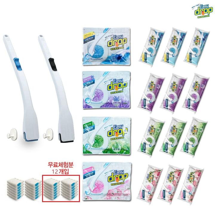 (216회/4년치) 이지드롭 변기클리너 레몬+라벤더+허브+화이트
