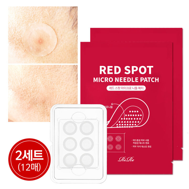 리르 레드 스팟 마이크로 니들 여드름패치 2세트(12매)