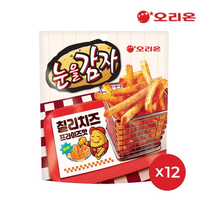 오리온 눈을감자 칠리치즈 프라이즈(56g) x 12개