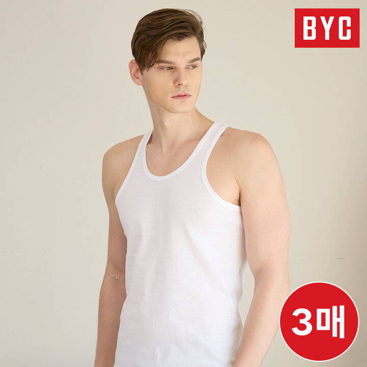 [BYC] 남성 순면 민소매 런닝 3매 세트