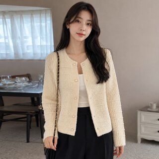 [귈림] 와플 라운드 니트 가디건(G6FCD012P)