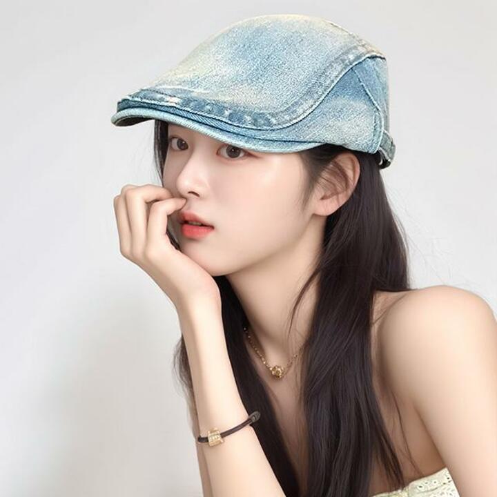 [플로레센스]데님로렌헌팅캡모자2종