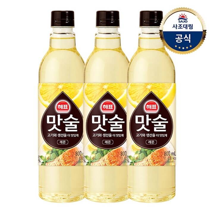 [사조대림] 맛술 800ml x3개