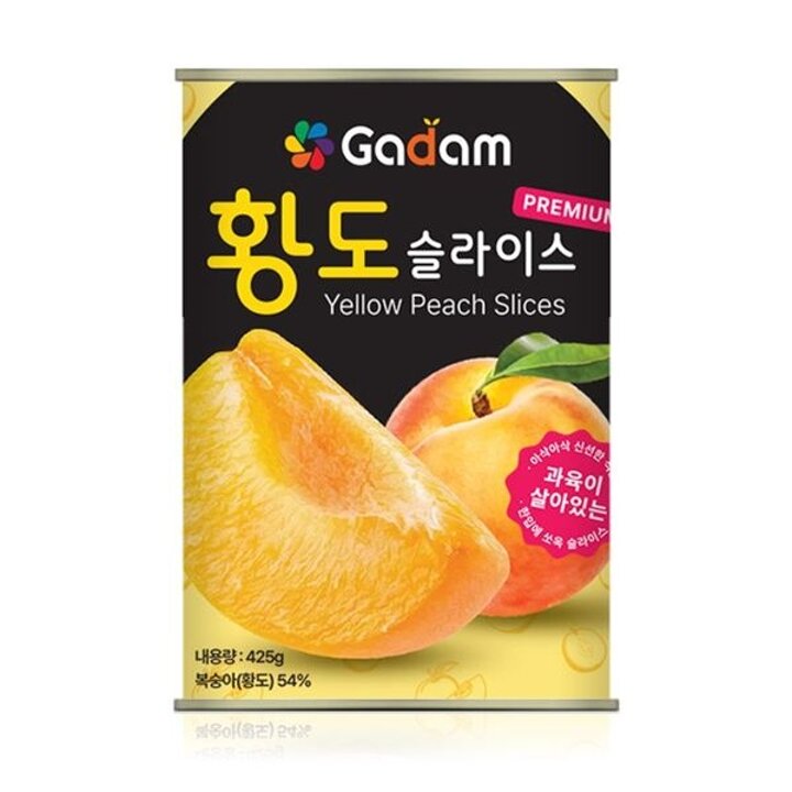 가담 황도 슬라이스 425g x10캔 / 복숭아 과일 통조림[34866282]