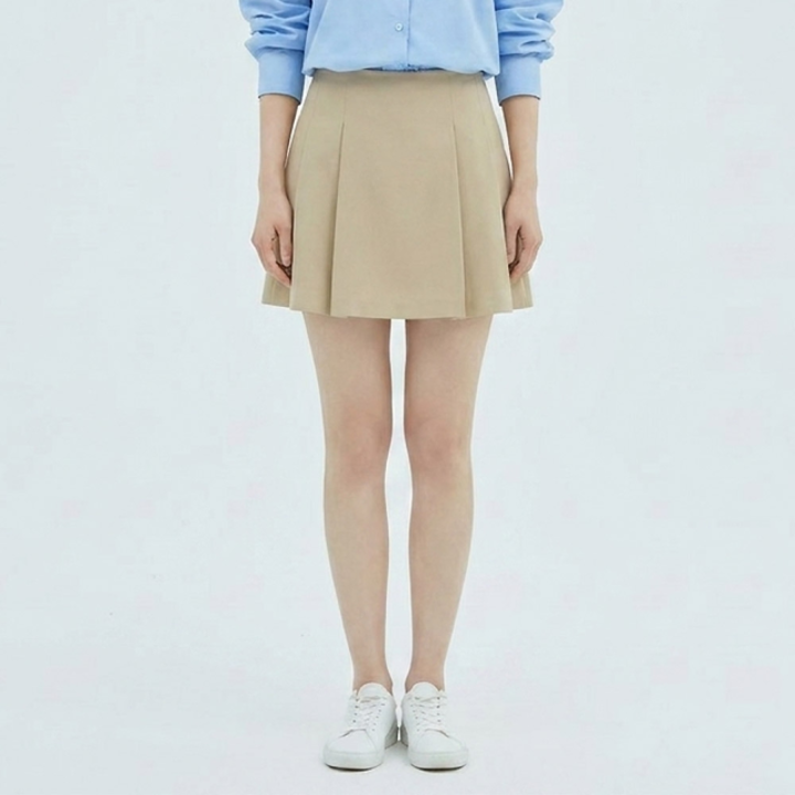 [반에이크] 이중핀턱 미니스커트_VB35SKQ302Z