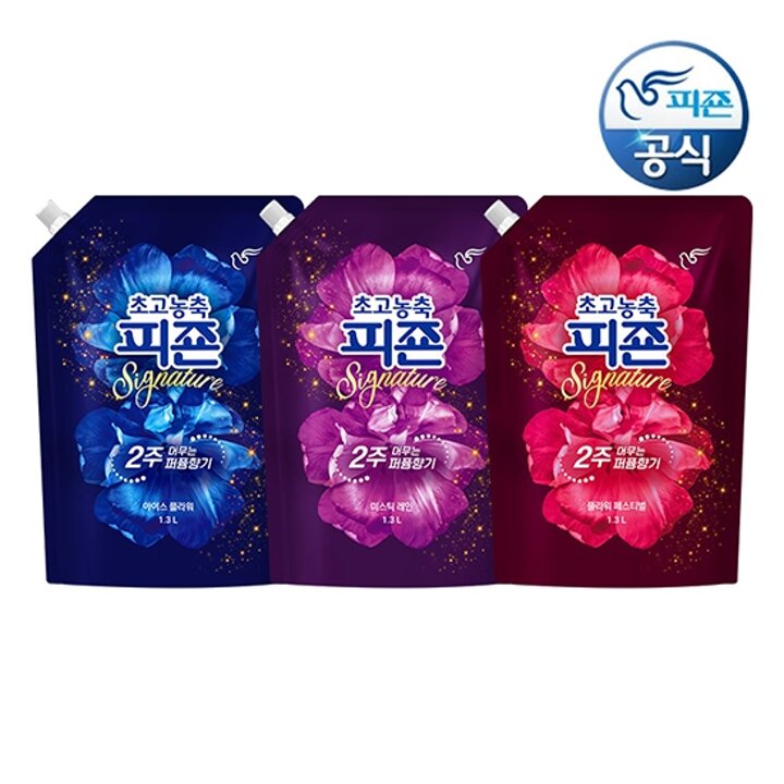 피죤 초고농축 섬유유연제 시그니처 1.3L 리필 x 4개