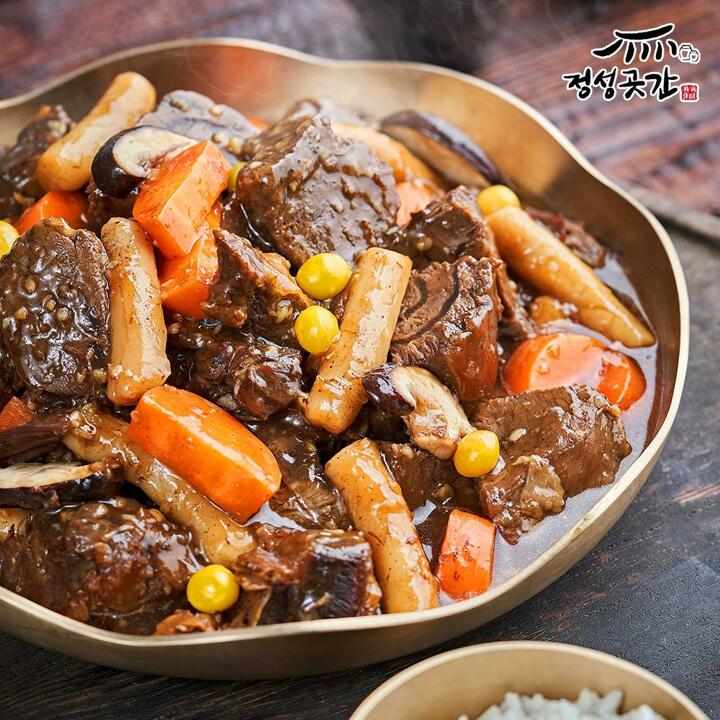 정성곳간 명인 강순의 특 뼈없는 소갈비 찜 500g 4팩 (총 2kg)