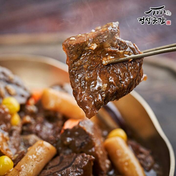 정성곳간 명인 강순의 특 뼈없는 소갈비 찜 500g 4팩 (총 2kg)