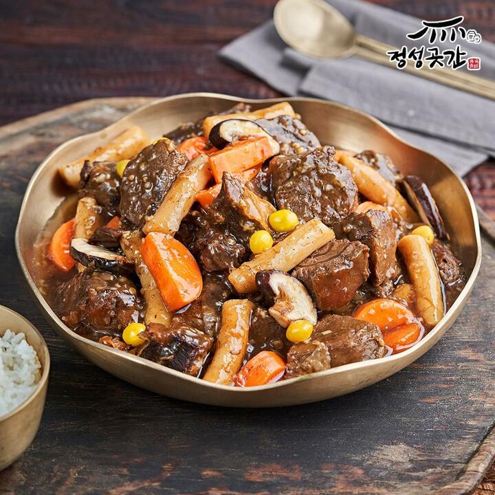 정성곳간 명인 강순의 특 뼈없는 소갈비 찜 500g 4팩 (총 2kg)