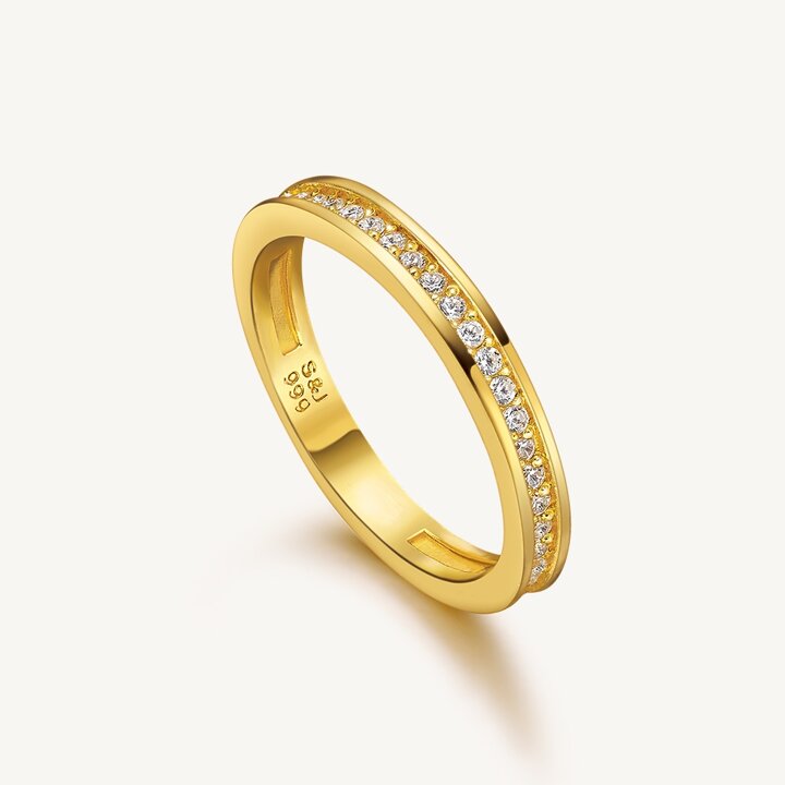 [수앤진골드] 브릴리언트 크리스탈 가드링 반지 24K 순금 3.75g