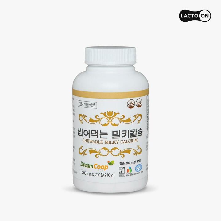 [G]락토온 씹어먹는 밀키칼슘 200정