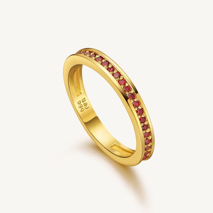[수앤진골드] 브릴리언트 가넷 가드링 반지 24K 순금 3.75g