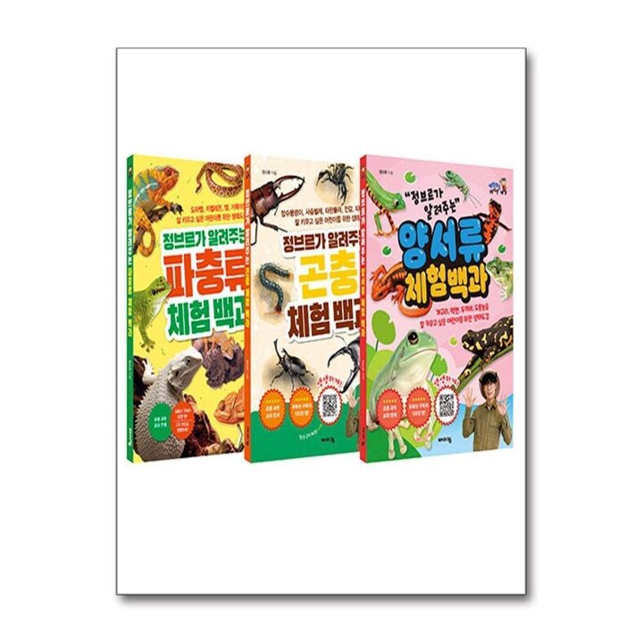 정브르의 곤충, 양서류, 파충류 체험 백과 세트 - 전3권