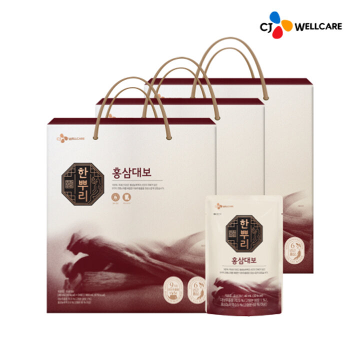 [CJ공식] 한뿌리 홍삼대보 24포 3박스