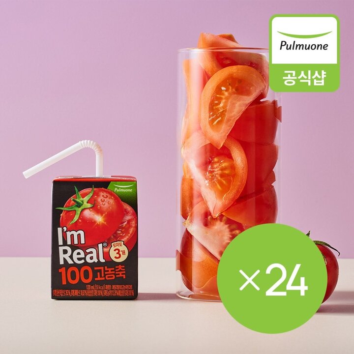 [풀무원] 아임리얼100 고농축 토마토 24개입 (120mlX6EA,4개)