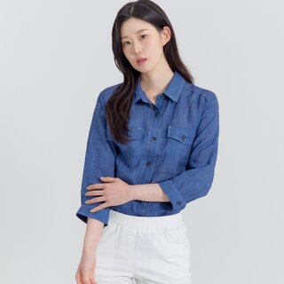 [지센] (2컬러) 플랩 디테일 블라우스 LFWSP410