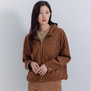 [지센] 스웨이드 스판 후드 자켓 LCJKP923_CA