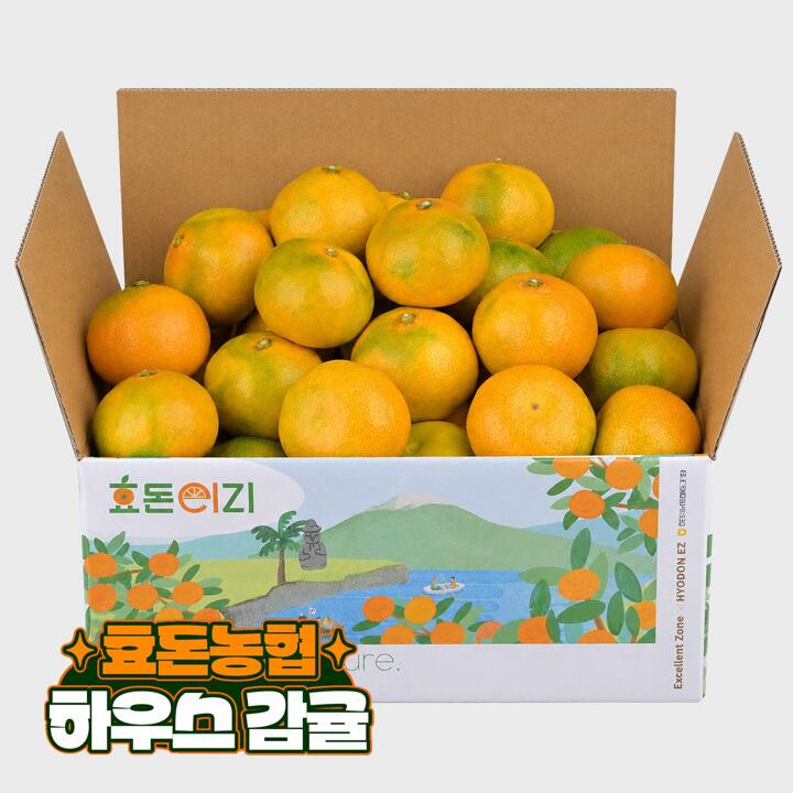 [효돈농협]프리미엄 제주 하우스 감귤 특등급 2.5kg (2s-m 사이즈) x 2박스