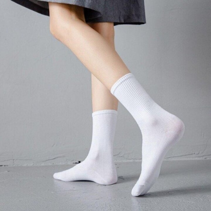 MNO 긴목 학생 교복 무지 남성 여성 데일리 기본 양말 간호사 흰양말 여름 골지 장목 검정
