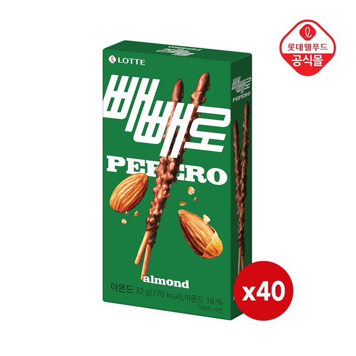 롯데 빼빼로 아몬드 32g x 40개