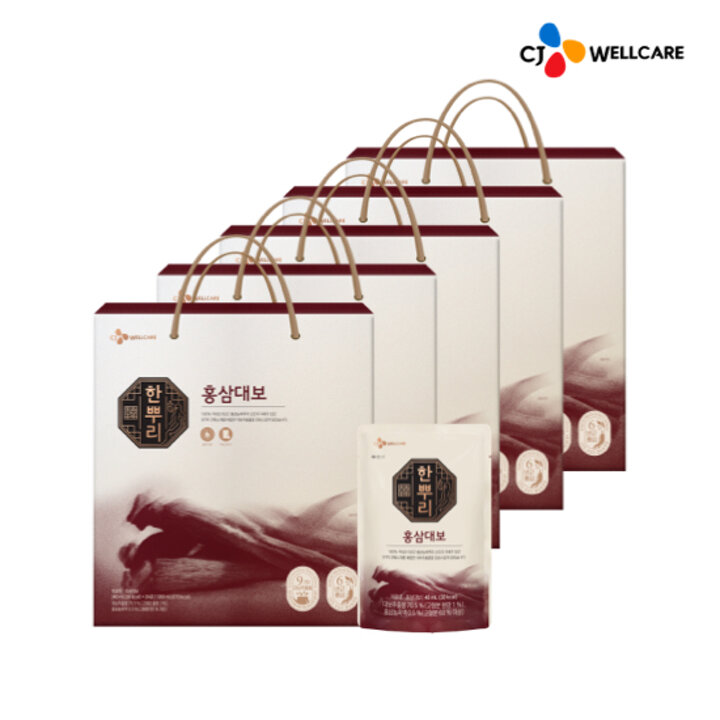 [CJ공식] 한뿌리 홍삼대보 24포 5박스