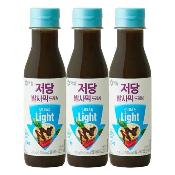 CJ제일제당 백설 저당 발사믹드레싱 250g x3개