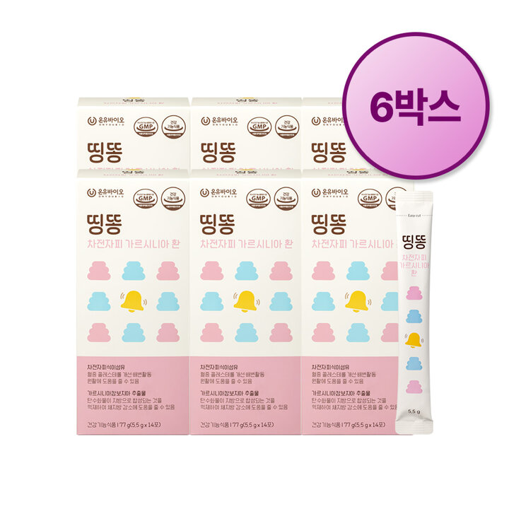 [베르가치온증정] 띵똥 부드럽게 차전자피식이섬유 14포 6박스