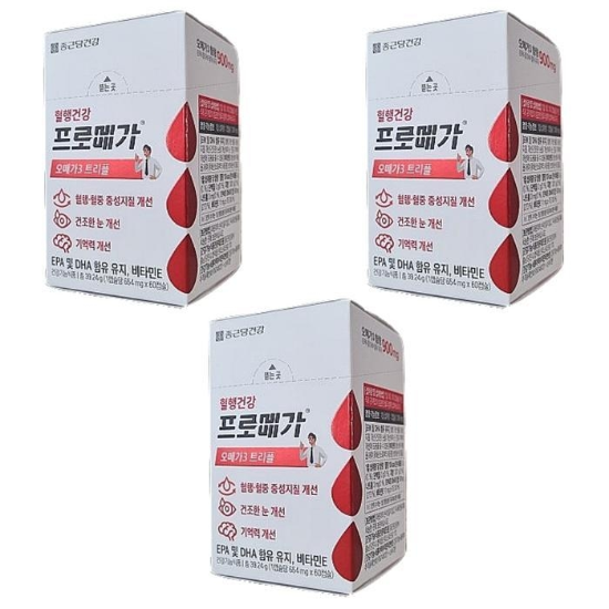 [종근당건강]종근당건강프로메가오메가3트리플654mg60캡슐3박스(3개월분)