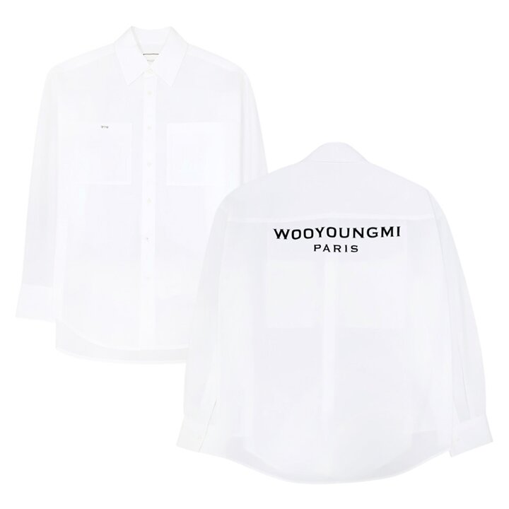 우영미 백로고 남성 셔츠 W261SH07811W