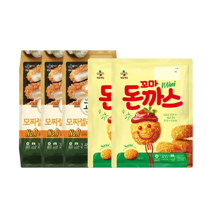 CJ제일제당 고메 모짜렐라돈카츠 450g x3개 + 꼬마돈카츠 400g x2개