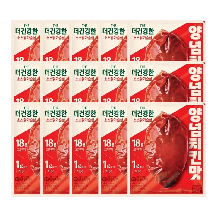 CJ제일제당 더건강한 닭가슴살 양념치킨 100g x15개 (냉동)