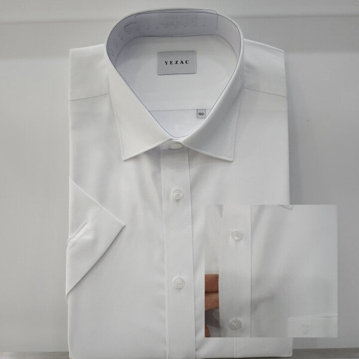 예작 23S/S 화이트 솔리드 비침없는 기본 일반핏 반팔셔츠 YJ3MBR202SC