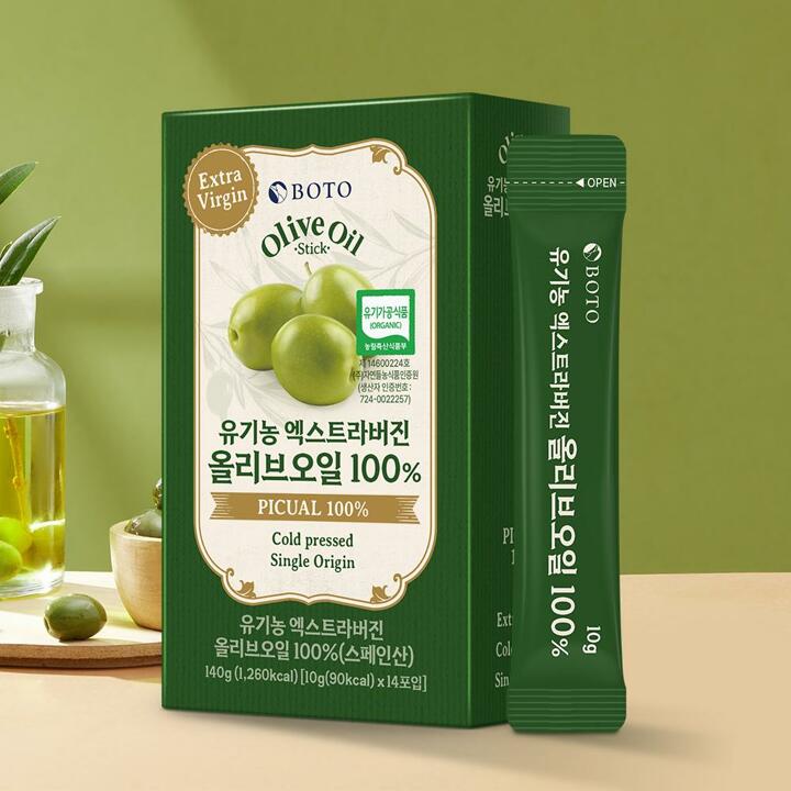[s][보뚜] 유기농 엑스트라버진 올리브오일 스틱 10g 14포 6박스 (84포)