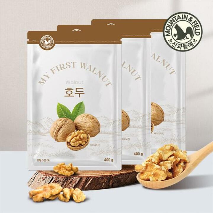 [산과들에] 25년산 햇 1/4태 호두 400g+400g+400g (총1.2kg)