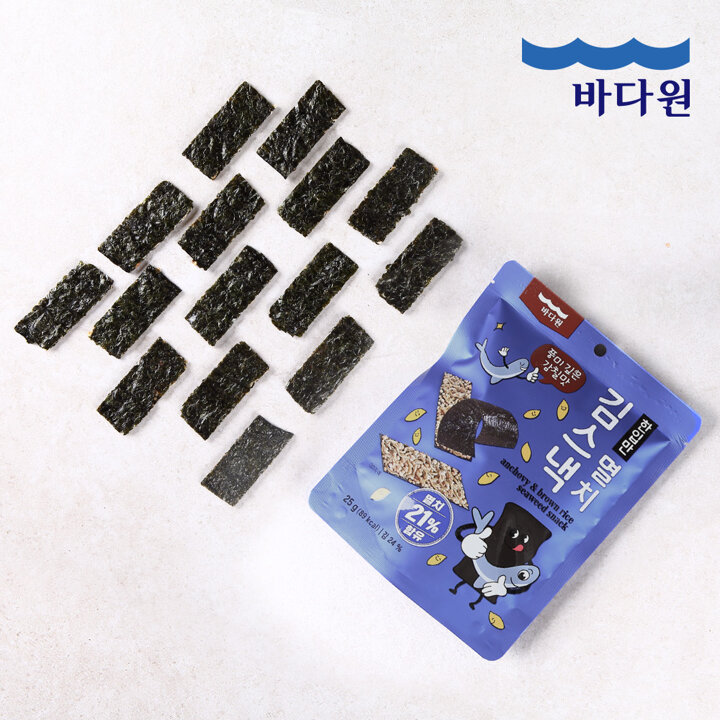 [바다원] 한입만 멸치 김스낵 25g x 3봉