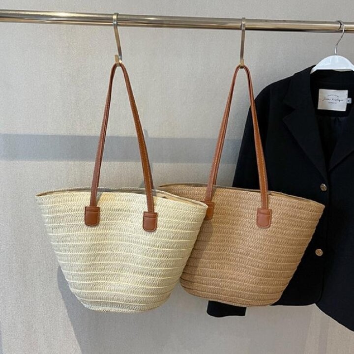 라탄숄더백밀짚여름가방비치백