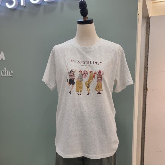 걸스 티셔츠 S262B TS574/멜란지그레이YS